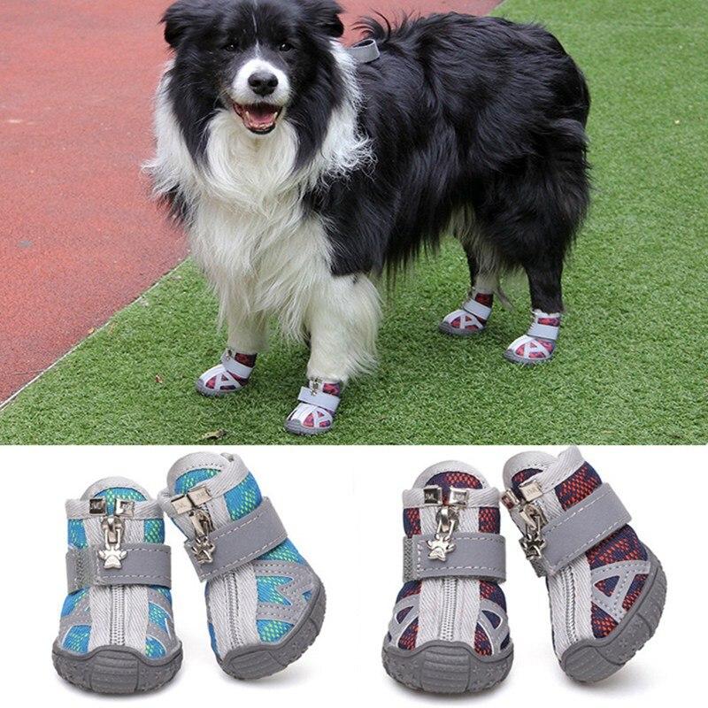 4pcs Waterproof Winter Pet Dog Shoes Anti-slip Rain Snow Boots