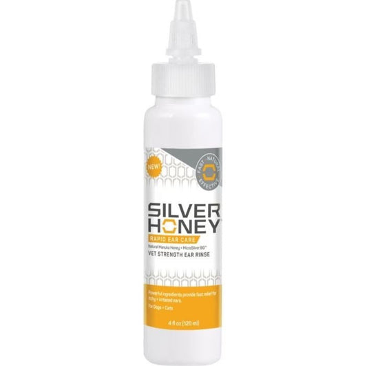 Silver Honey Rapid Ear Care Vet Strength Ear Rinse 4oz. - Buzzy Pet Shop