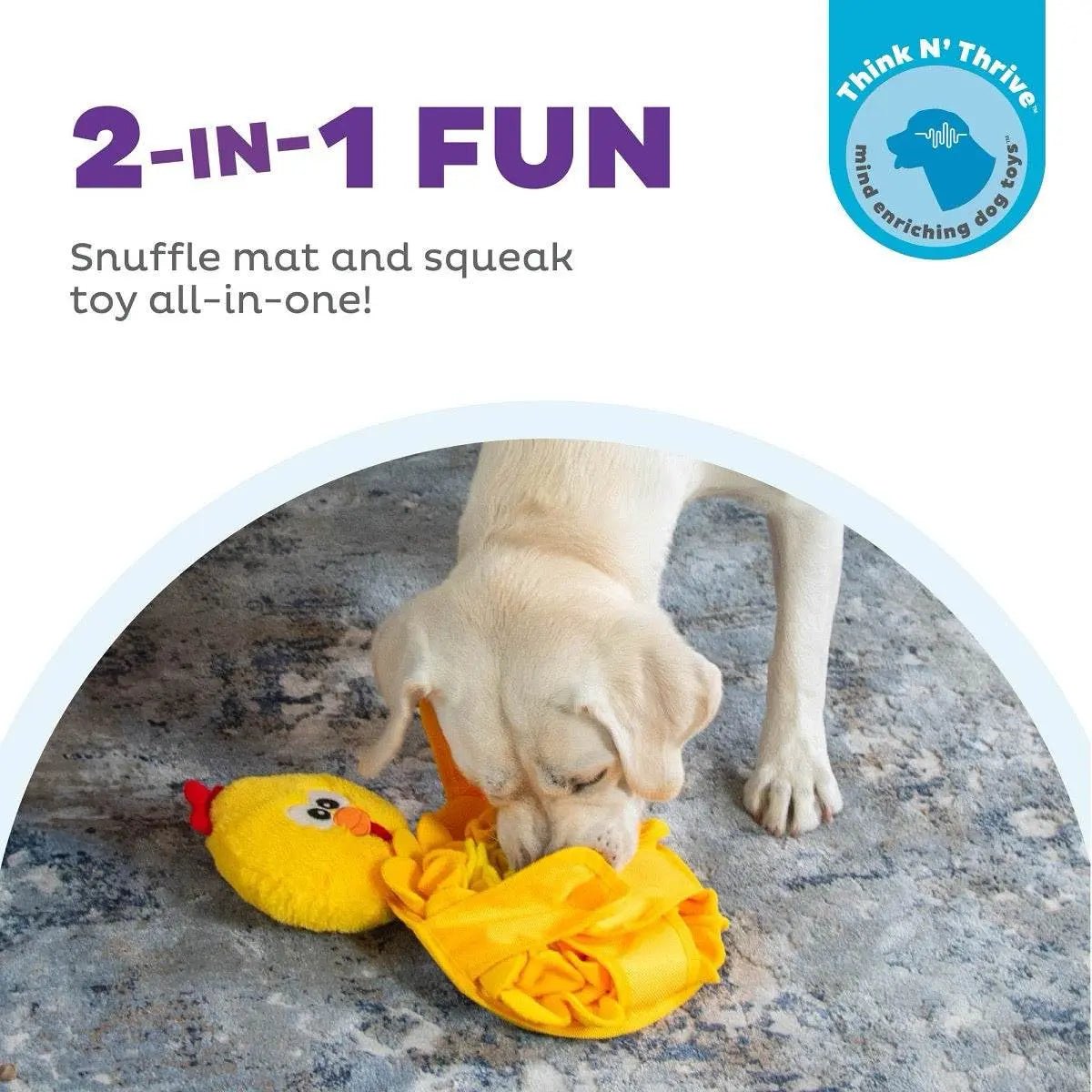 Snuffle Palz Chicken Interactive Plush Dog Puzzle Toy Yellow - Buzzy Pet Shop