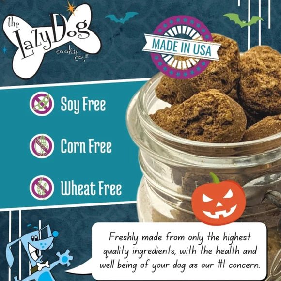 The Lazy Dog Cookie Co. Berried Bones Roasted Squash & Cranberry Soft - Baked Treats For Dogs (5 oz) - Buzzy Pet Shop