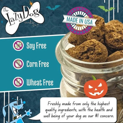The Lazy Dog Cookie Co. Berried Bones Roasted Squash & Cranberry Soft - Baked Treats For Dogs (5 oz) - Buzzy Pet Shop