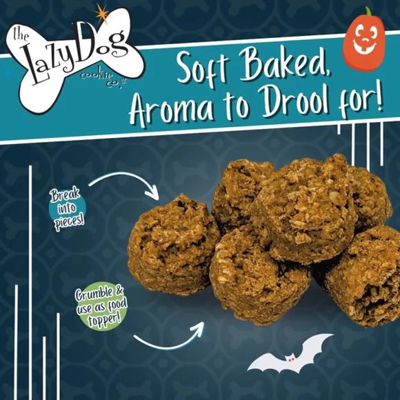 The Lazy Dog Cookie Co. Berried Bones Roasted Squash & Cranberry Soft - Baked Treats For Dogs (5 oz) - Buzzy Pet Shop