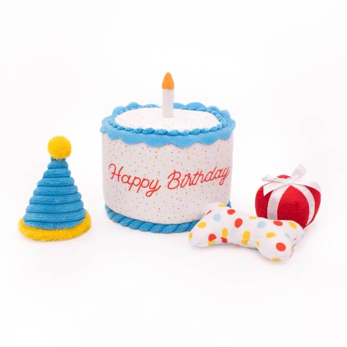 ZippyPaws Zippy Burrow - Birthday Cake - Buzzy Pet Shop